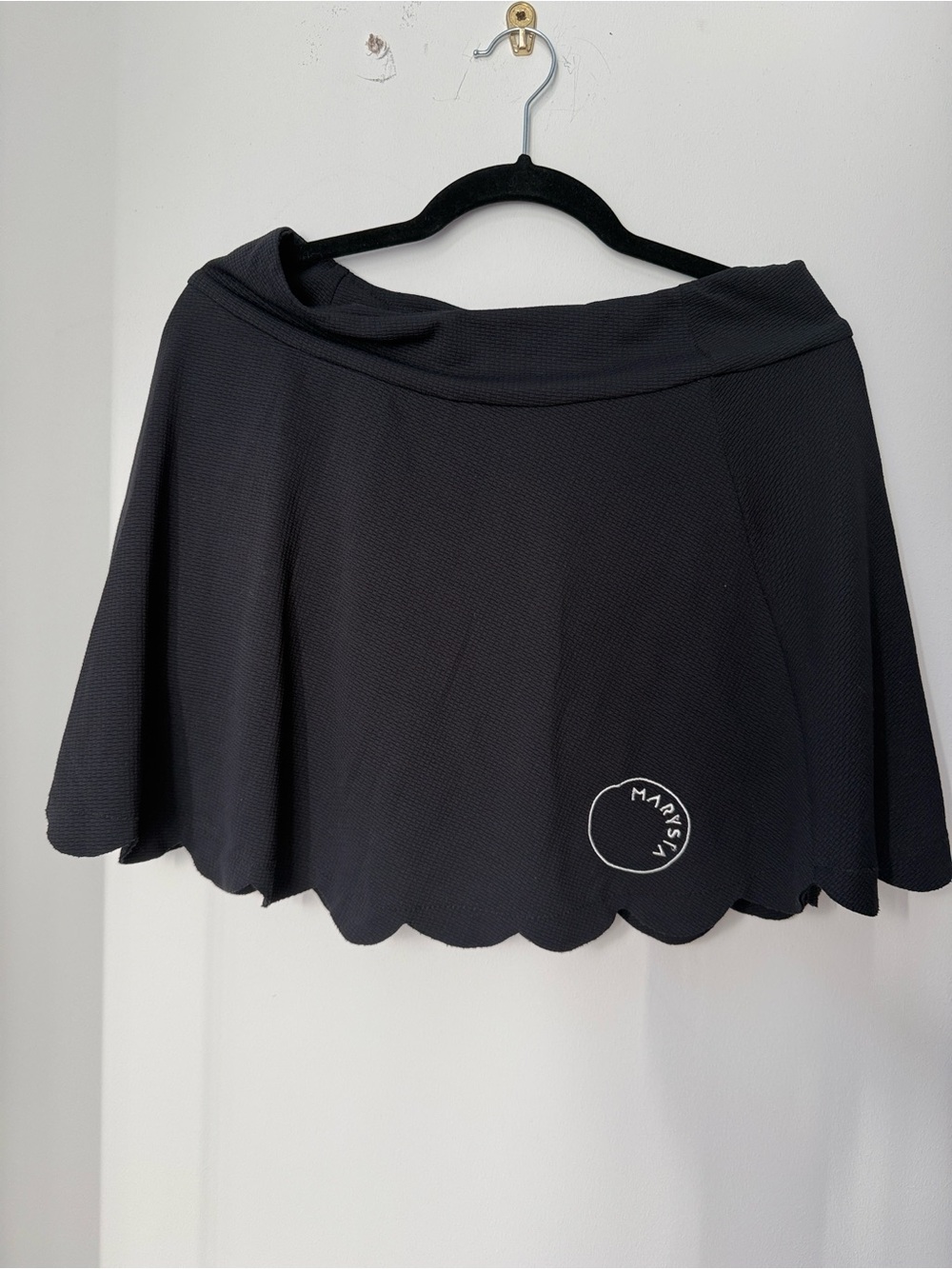 Marysia Swim Black Scalloped Hem Circle Skirt